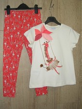 Mayoral Nuovo Ragazza Giraffa Top T-Shirt Tan Leggings Set Completo Età 8 128cm