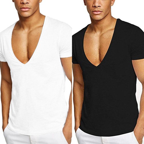Shirt trendy scollo v - t-shirt, a