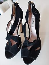 Miu Miu Scarpe Scamosciate Nere 