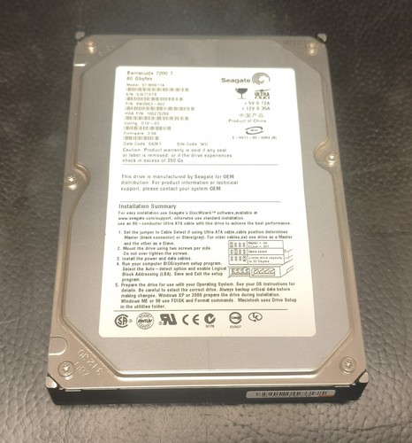 Disco rigido seagate 80 - disco,
