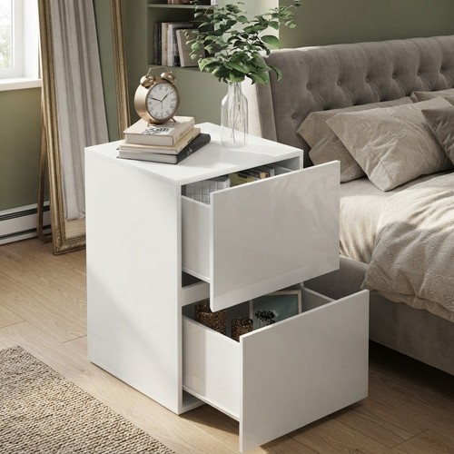 Comodino moderno bianco - ,, 2