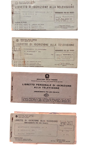 Lotto libretti iscrizione tv - iscrizione,