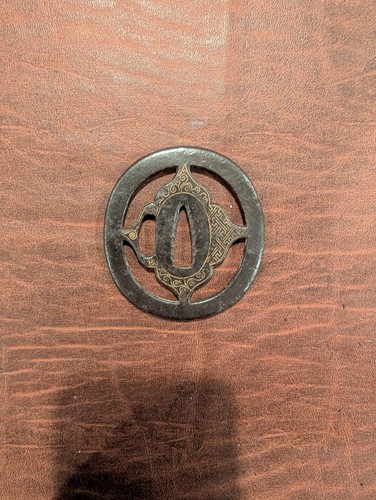 Antico tsuba zogan - tsuba, giapponese