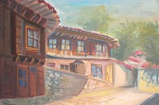 Quadro vintage a guazzo