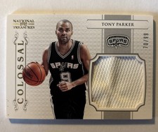 2012-13 Panini Tesori Nazionali Materiali Colossali /99 Tony Parker #7 HOF