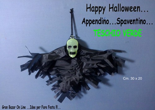 Halloween teschio verde - halloween,