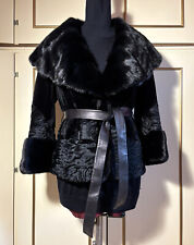 GIACCA PELLICCIA VISONE E PERSIANO SWAKARA NERA TGS/M