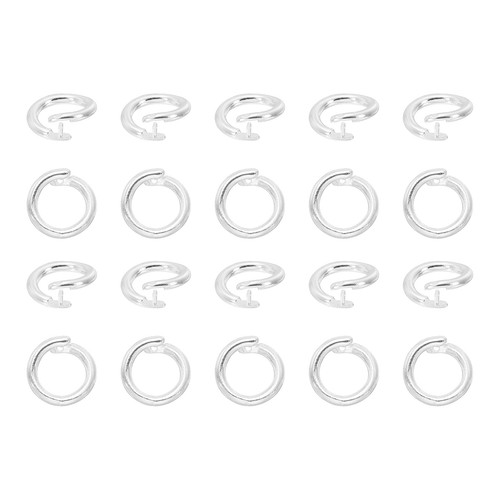 20pcs 10mm round silver - silver, twist