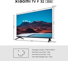 XIAOMI TV F 32, 32 pollici (81 cm), HD, Smart TV, Fire TV,Triple Tuner DVB-C/S/S
