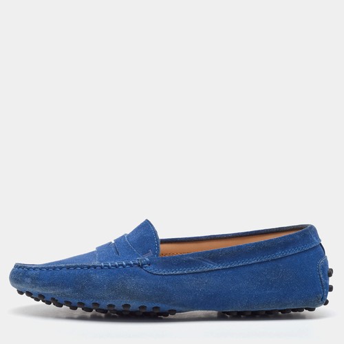 Mocassini tods blu scamosciati - tods,