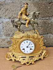 Orologio a Pendolo da Tavolo Antico Francese camino  Funzionante