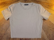 Zara M Plain Beige T-Shirt