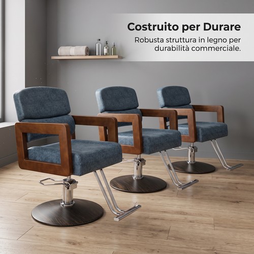 Sedia barbiere girevole
