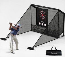 Gabbia da Golf Pratica Rete da Colpire,10X7Ft Telaio in Acciaio Pesante con 2 Barriere Laterali Rete