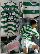 Shirt Football Maglia Calcio CELTIC 2004 2005 White Green #25 NAKAMURA tg XL
