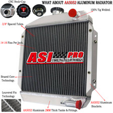 Per Yanmar Diesel 3TNE74 119621-44500 Radiatore Trattore Alluminio 3 Fila ASI