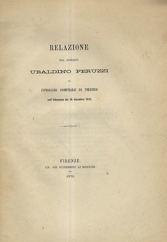 Relazione del sindaco ubaldino - del,