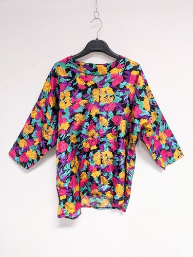 Camicia vintage blusa fiori - vintage, tg