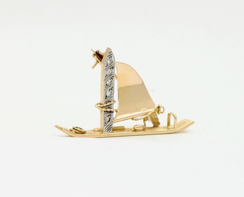 Spilla barca vela - vintage, in