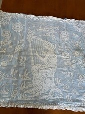 ANTICO COPRIPIUMINO PER PIEDI COLORE ECRU' LAVORAZIONE FILET MODANO 