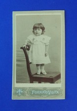 Foto epoca antica CDV Fotografia Villoresi Città di Castello Bambina