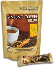 Caffè Ginseng - Coffee Deluxe - Caffè Solubile Al Ginseng - 20 Stick Da 20G -
