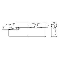 UTENSILE ISO 9 TORNITURA INTERNA DESTRO 16X16 MM X TORNIO FERVI BRAS411116RP