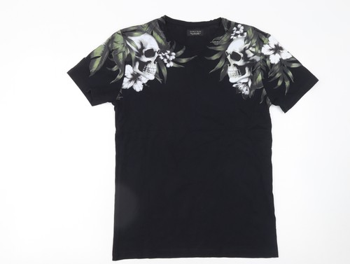 Shirt zara uomo nera teschio - zara,
