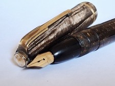 Vintage Penna Stilografica in Celluloide,Surgens Pennino Oro 585 Anni 40