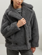 NEW Max Mara Teddy Coat Biker