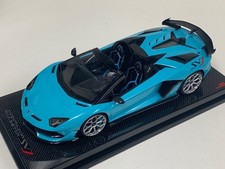 1/18 MR Collezione Lamborghini Aventador SVJ Baby Blu Base Carbonio 15 Pezzi FM15