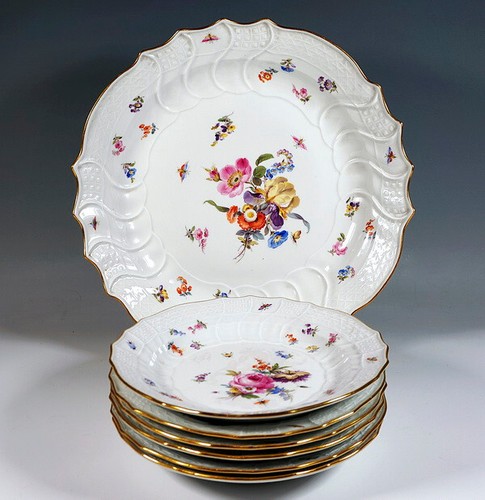 Meissen piatti 1 grande - meissen, e