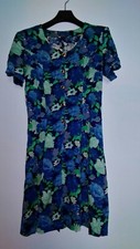 Vestito Lungo Donna Blu Fiori