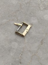 PIAGET VINTAGE GOLD PLATED WATCH STRAP BUCKLE FIBBIA OROLOGIO UHREN 16mm 