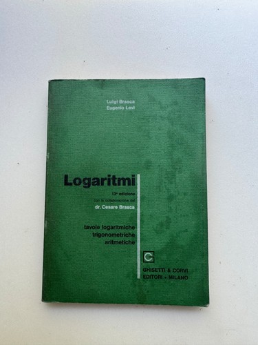 Libro logaritmi brasca levi - libro,