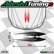 Adesivo Grafica Cofano Tribale 2 Intagliata Nero Opaco