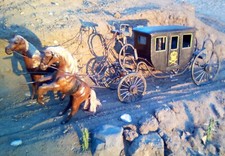 Antico cavallo carrozza - antico, e