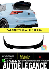💕 Spoiler Tetto Nero Lucido Add-On per VW Golf MK8 R GTI GTD CS 2020+ 💕