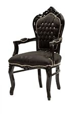 Poltrona in legno laccata nero