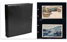 ALBUM RACCOGLITORE PER CARTOLINE CON 25 FOGLI NERI