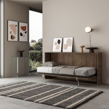 Letto singolo a scomparsa noce