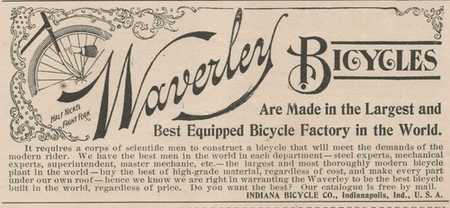 Waverly bicycles 1896 - bicycles,