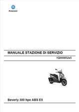Manuale Officina Beverly 300 dal 2021 al 2024  italiano in PDF