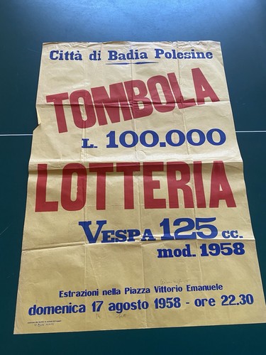 Poster tombola lotteria vespa