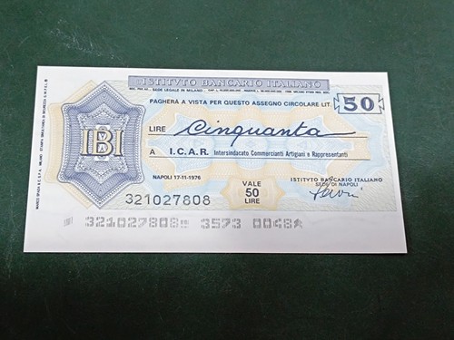 Miniassegno lire istituto - miniassegno,