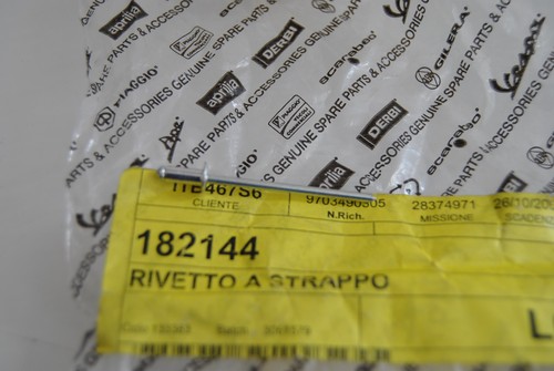 Rivetto strappo pedana - rivetto,