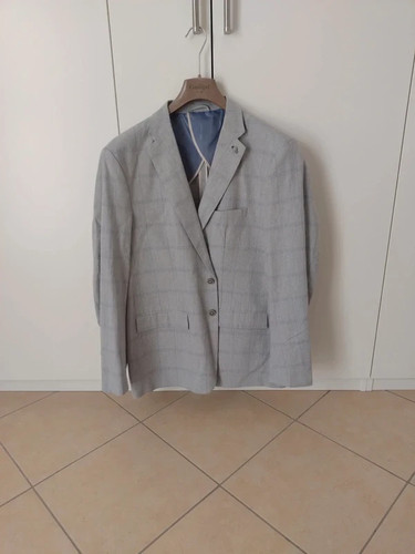 Giacca estiva grigio/celeste