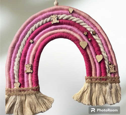 Arcobaleno macrame con inserti - con,