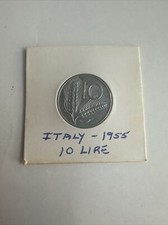 1955 Italy 10 Lire Coin - UNC