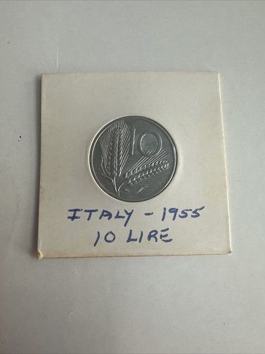 1955 italy lire coin - lire, unc